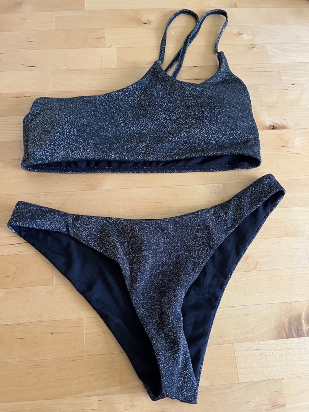 Black and Silver Sparkle Bikini- Juniors Small